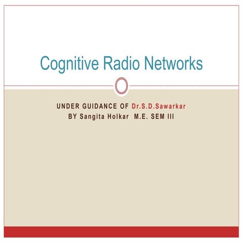 Cognitive radio networks