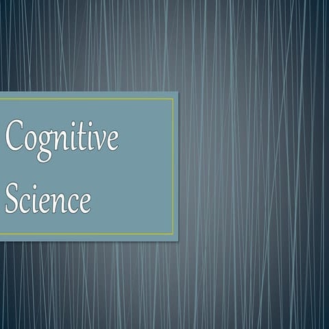 Cognitive science presentation