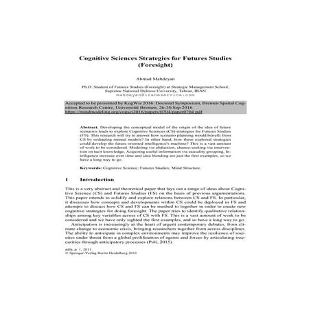 Dr Ahmad_Cognitive Sciences Strategies for Futures Studies (Foresight)
