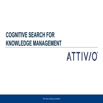 Cognitive Search for Knowledge Management
