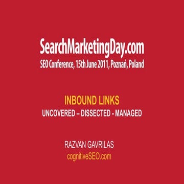cognitiveSEO - INBOUND LINKS :: UNCOVERED – DISSECTED - MANAGED