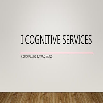 Cognitive services
