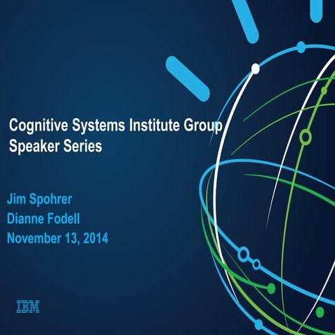 Cognitive systems institute group speaker series nov13 v1