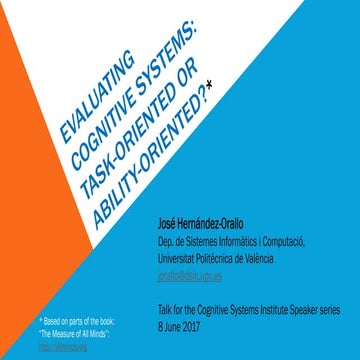 Cognitive systems institute talk   8 june 2017 - v.1.0