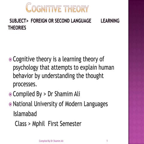 Cognitive theory _presentation