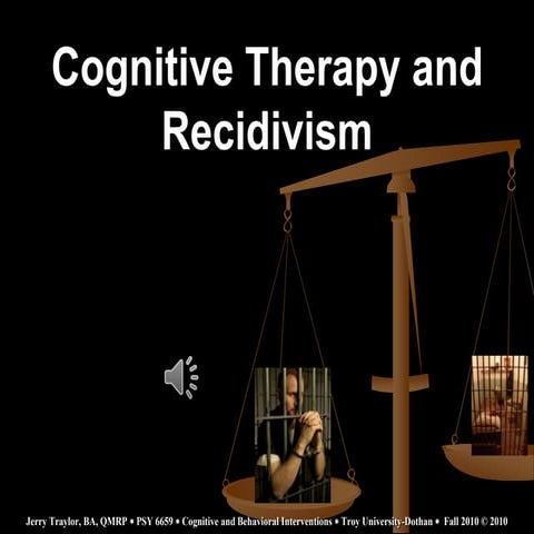Cognitive Therapy And Recidivism
