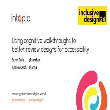 Using cognitive walkthroughs to better review designs for accessibility