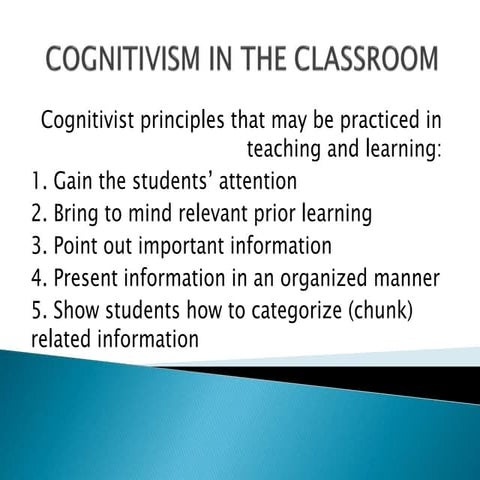 Cognitivism in the classroom (1)