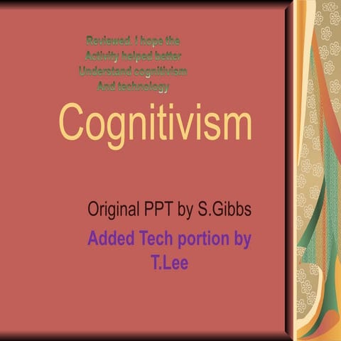 Cognitivism ppt assign1 lee