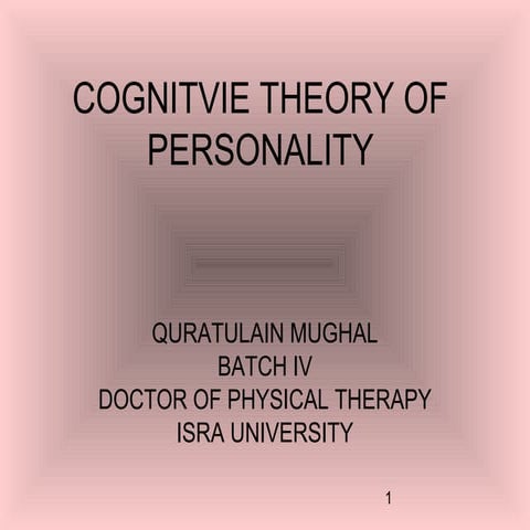 Cognitvie theory of personality