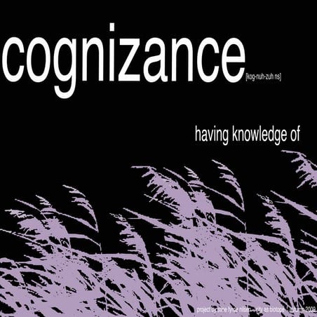 Cognizance
