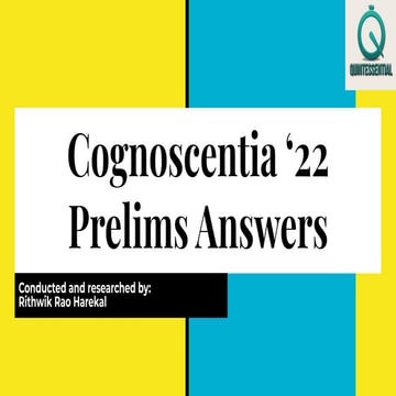 Cognoscentia 2022 prelims answers