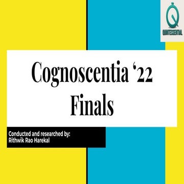 Cognoscentia general quiz 2022 finals