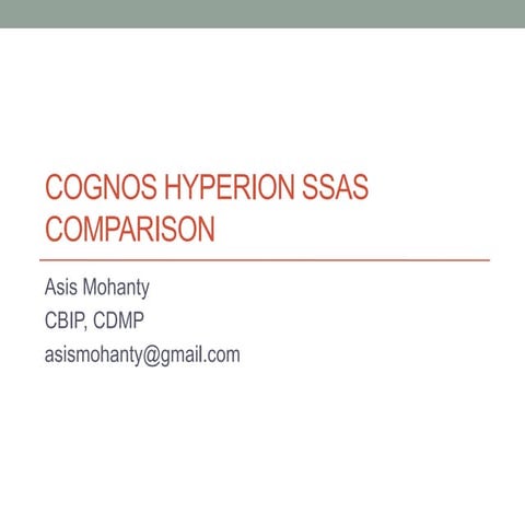 Cognos vs Hyperion vs SSAS Comparison