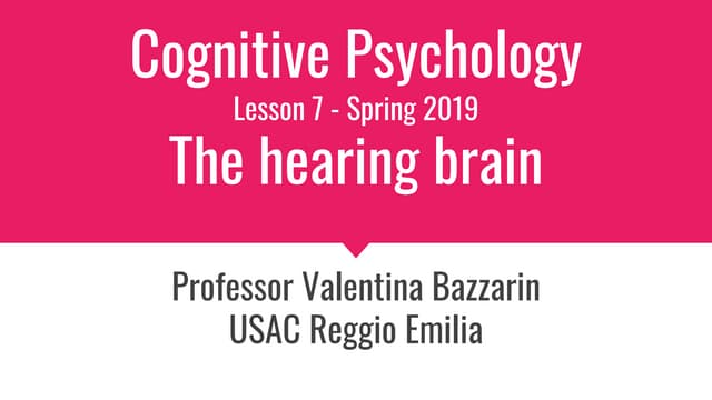 Cognitive psychology l7 spring2019