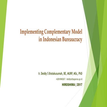 Implementing Complementary Model in Indonesian Bureaucracy
