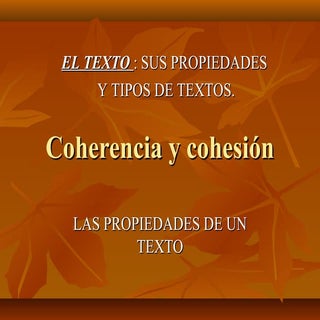 Coherencia global y local  - cohesi...