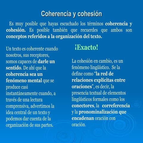 Coherencia y cohesión