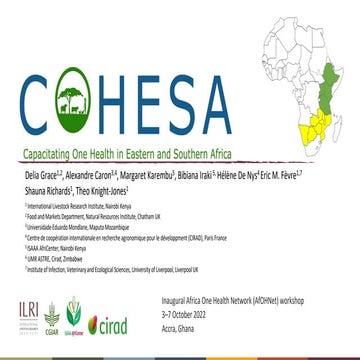 Capacitating One Health in Eastern and Southern Africa