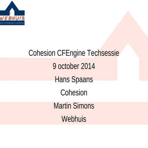 CFEngine Roadshow Maiden Voyage Cohesion Techsessie