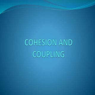 Cohesion and coupling