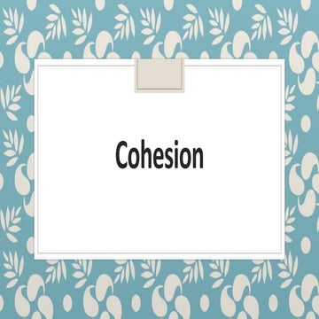 Cohesion canvas