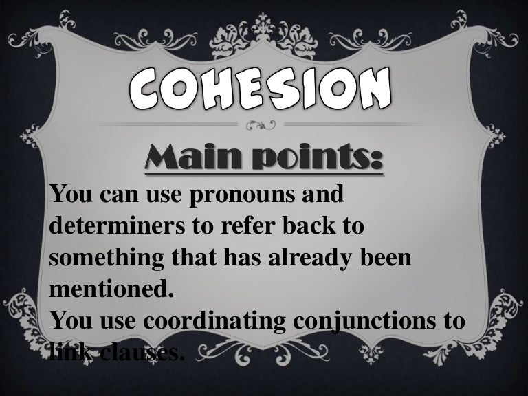 Cohesion in English