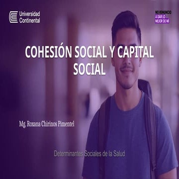 COHESION SOCIAL Y CAPITAL SOCIAL curso DERT