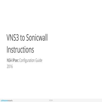 Cohesive Networks Support Docs: VNS3 Setup for Sonicwall