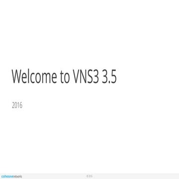 Cohesive Networks Support Docs: Welcome to VNS3 3.5 