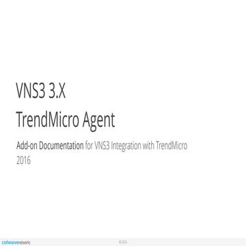Cohesive Networks Support Docs: VNS3 Trend Micro Agent 