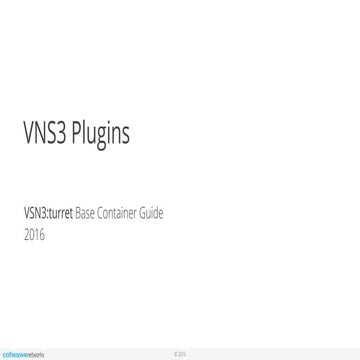 Cohesive Networks Support Docs: VNS3:turret Base Container Guide