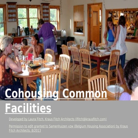 Lezing Cohousing Architect Laura Fitch (USA) - gemeenschappelijke delen