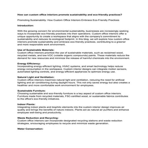 Sustainable Interiors: Designing for a Greener Future A journey towards ...