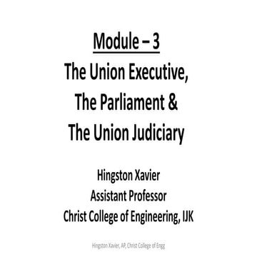 COI - Module - 3 - constitution of india mcn202 | PDF