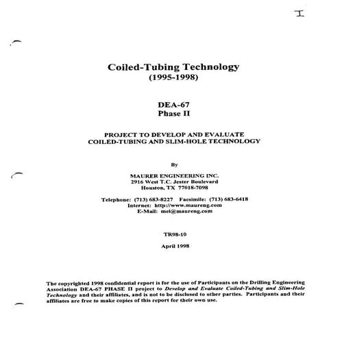 Coiled tubing technology