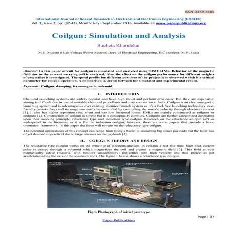 Coilgun: Simulation and Analysis