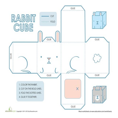 coin box rabbit printable blue color for kids | PPT