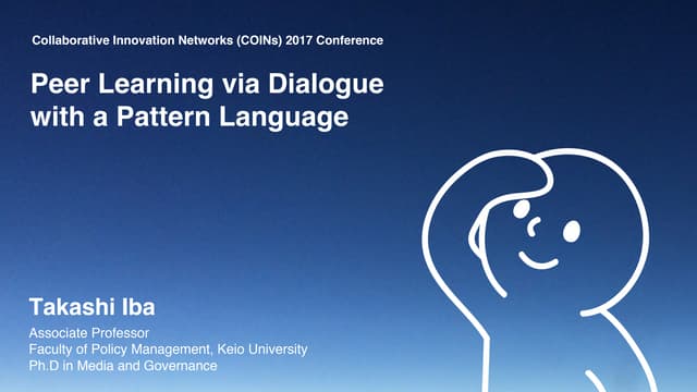 Peer Learning via Dialogue with a Pattern Language ((COINs17)