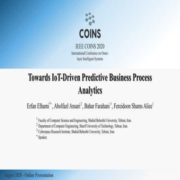 Towards IoT-Driven Predictive Business Process Analytics 