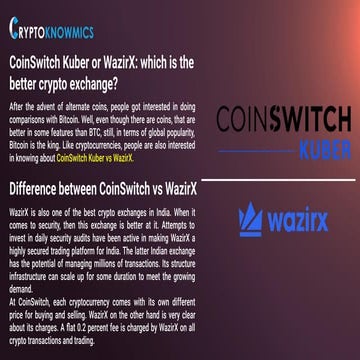 Reviewing CoinSwitch exchange.pptx