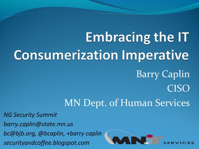 Embracing the IT Consumerization Imperative NG Security