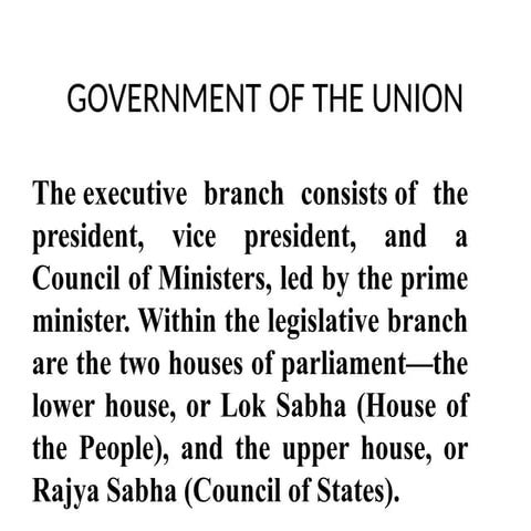 COI  UNIT 2  GOVERNMENT OF THE UNION.pptx