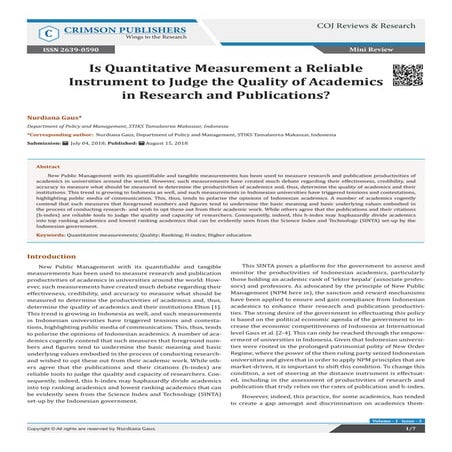 Crimson Publishers_Is Quantitative Measurement a Reliable Instrument to ...