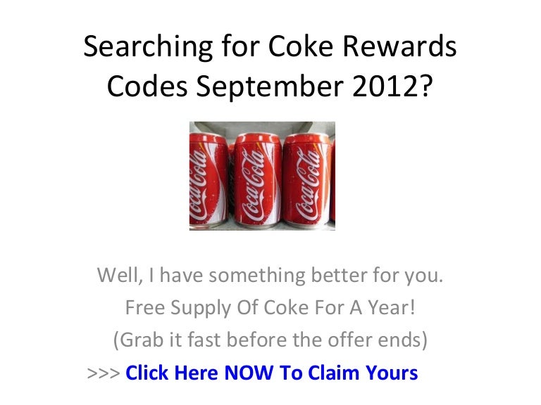 Coke Rewards Codes September 2012