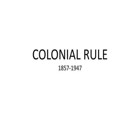 Col0 nial  rule