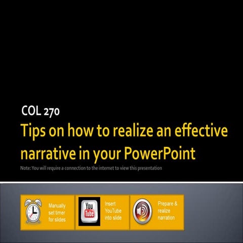 Col 270   project 1 - tips on how to realize an effective narrative