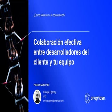 Colaboración efectiva entre desarrolladores del cliente y tu equipo.
