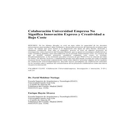 Colaboracion Universidad -  Empresa