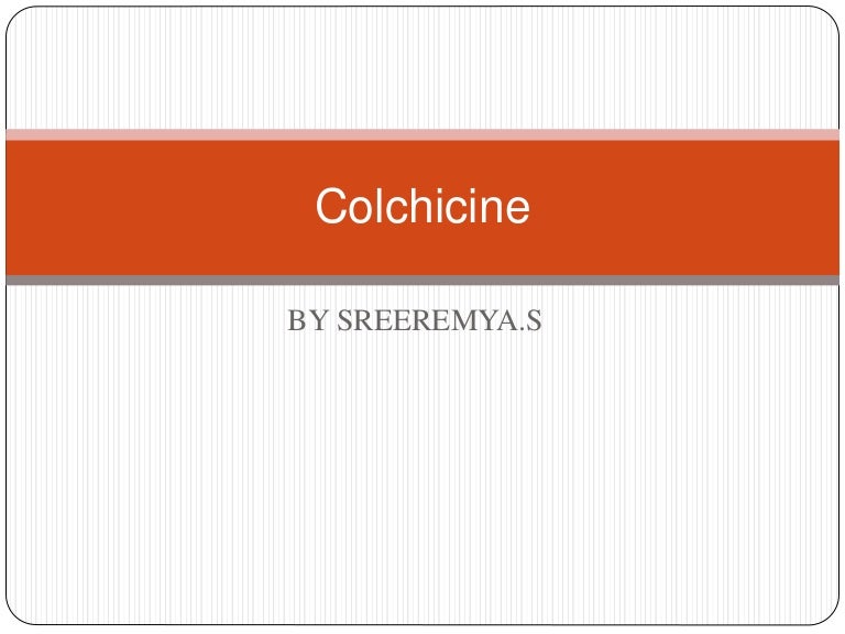 Colchicine extraction